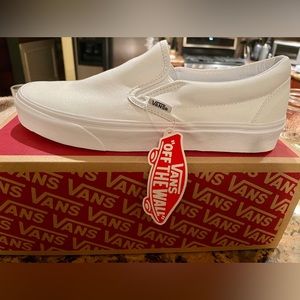 New white slip on Vans size 9.5